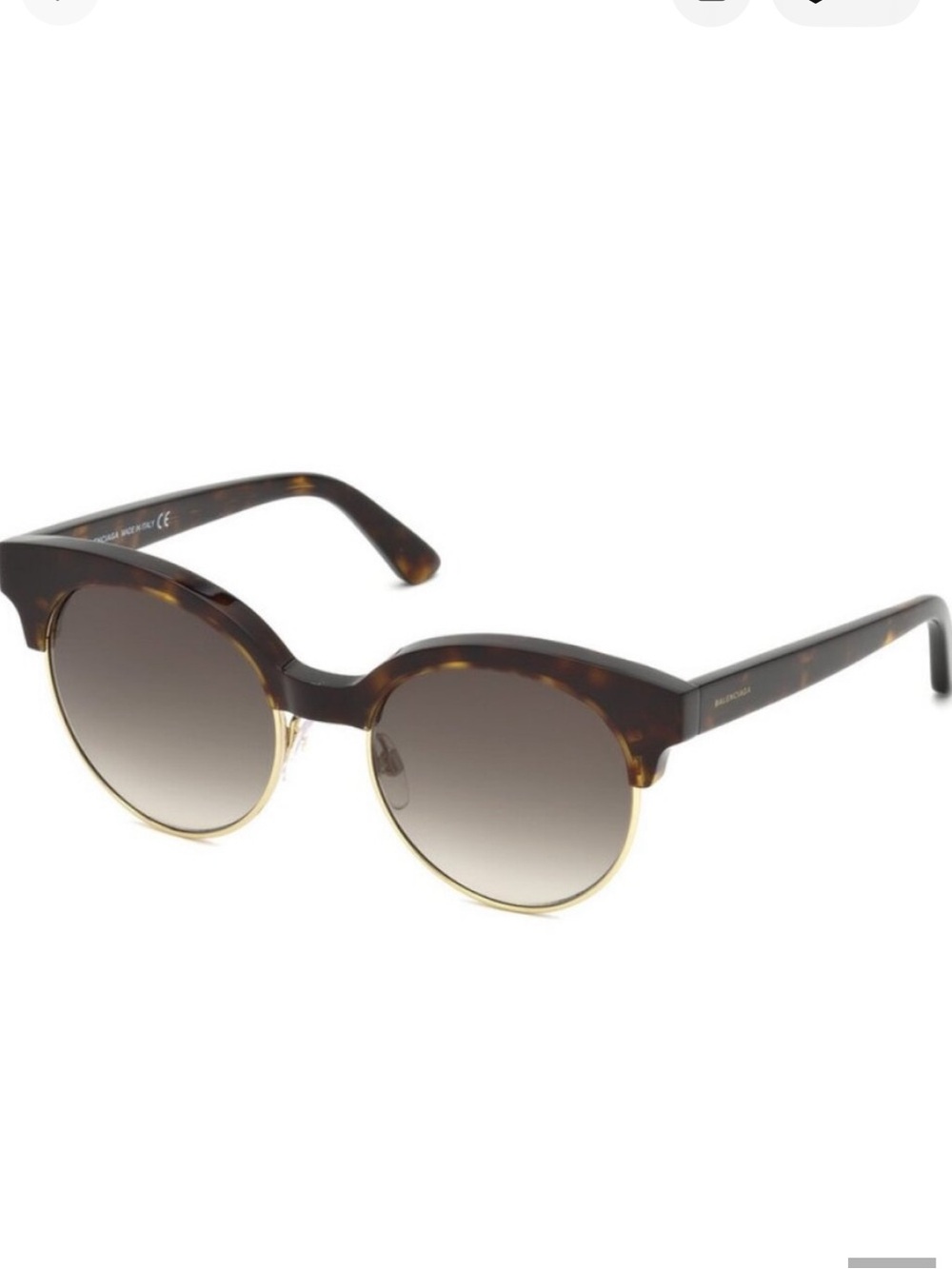 Balenciaga Boston Tortoise Shell Sunglasses